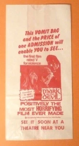 ORIGINAL NUEVO STOCK ANTIGUO - 1972 BOLSA DE VÓMITO MARCA DEL DIABLO recibida con admisión - Imagen 1 de 3