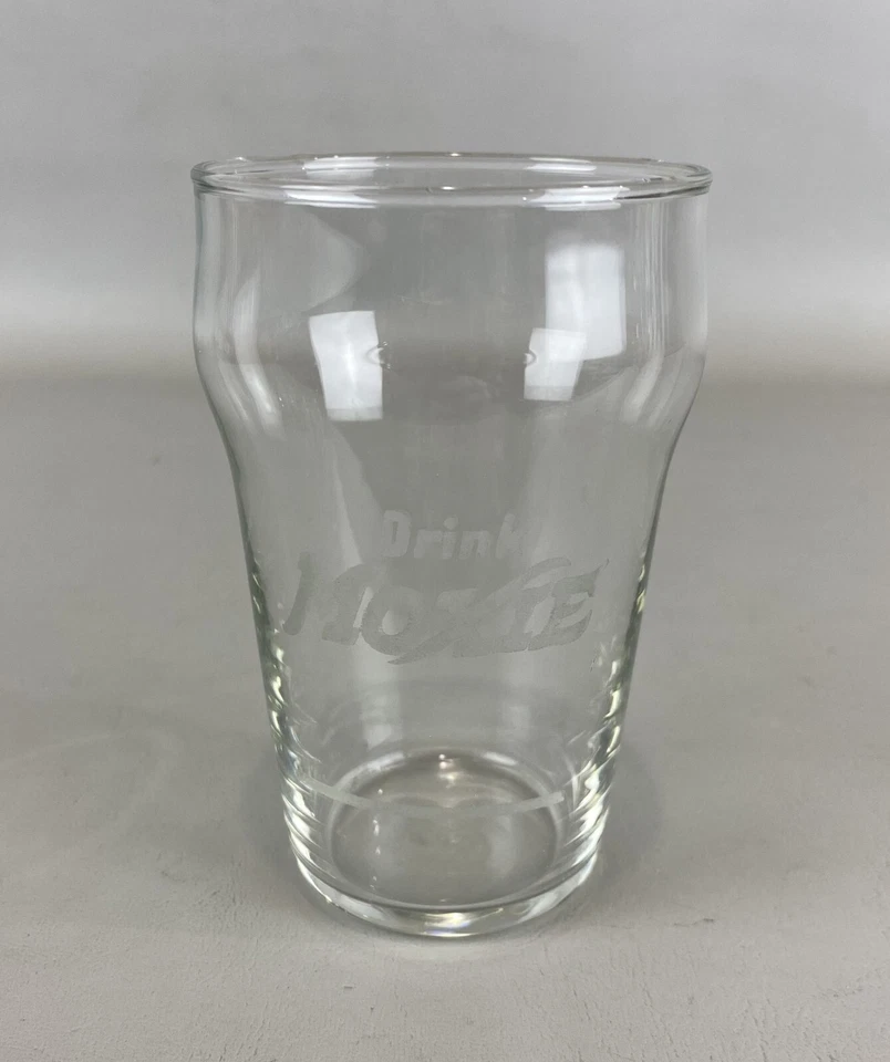 Vintage "DRINK MOXIE" Soda Fountain Drinking Glass w/ Syrup Line - Image 1 of 1
