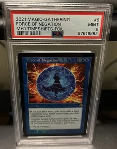 2021 MTG MH1 Timeshifts Foil - Force Of Negation #9 PSA 9 - Picture 1 of 2