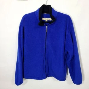 London Fog Men's Size Medium M Sweat Jacket Blue Zip up - Picture 1 of 5