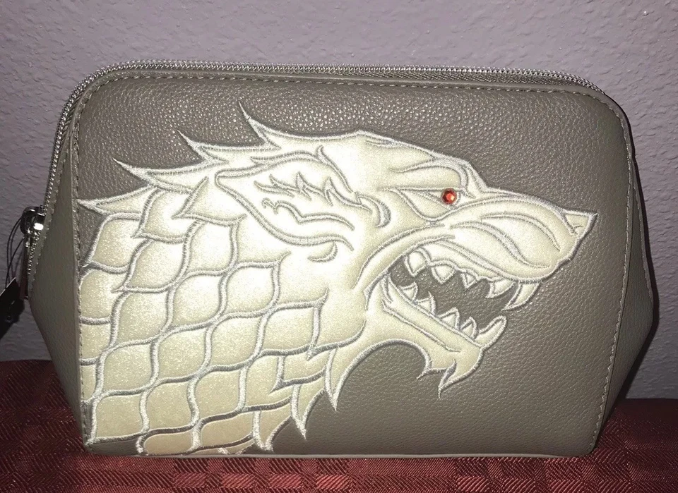 BOLSO DE COSMÉTICOS DANIELLE NICOLE CASA JUEGO DE TRONOS LOBO CRUDO NUEVO Foto 1 de 4