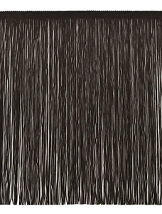 Chainette Fringe Trim 12 inch, Style# CF12, Color# K9 - Pure Black [5 Yards] - Picture 1 of 1