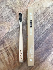 KIDS Bamboo Charcoal Toothbrush - Soft Bristles, BPA & Phthalates Free - Picture 1 of 2