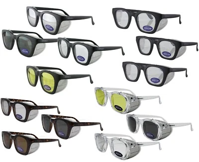 Titus G12 Retro Safety Glasses w/ Side Shields Z87 Ansi DOT Motorcycle Shooting - Image 1 of 4