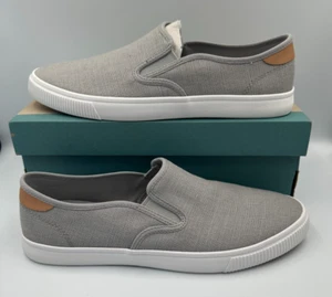 Scarpe TOMS Baja Drizzle Grey Heritage in tela taglia 10 UK 44 EU nuove con scatola slip on - Foto 1 di 17