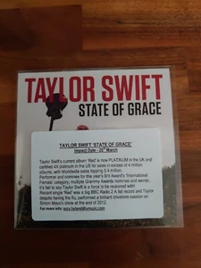 TAYLOR SWIFT 'STATE OF GRACE'' NEW UK CD PROMO + PRESS STICKER - Imagen 1 de 2