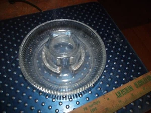 CLEAR GLASS JUICER---HEXAGON-----NO. 569---- 6" X 6" X 3" - Picture 1 of 3