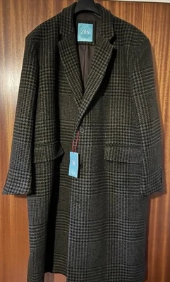Zara X Harry Lambert Men’s Check Wool Coat Size XL BNWT - Image 1 of 4