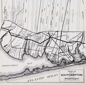 1929 LONG ISLAND Plat Map SOUTHAMPTON - EASTPORT - WESTHAMPTON Original SUFFOLK - Picture 1 of 4