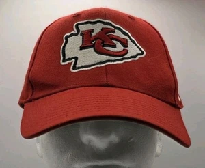 '47 Brand Men's Kansas City Chiefs Red NFL Cap Logo Patch Strapback Hat EUC - Picture 1 of 9