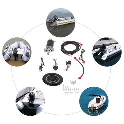 Yamaha 2 Takt 40PS Außenborder-Elektrostart-Set, Startermotor-Umrüstkit - Bild 1 von 4
