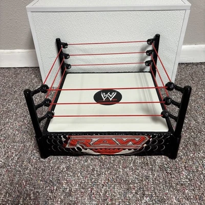 2010 Mattel WWE RAW Spring Loaded Pop Up Wrestling Ring w/ Decals P9600 - Image 1 of 4