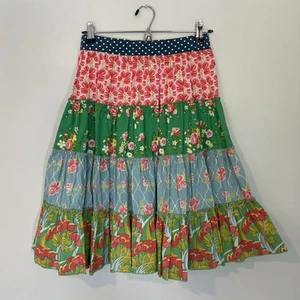 Matilda Jane Main Street Tiered Flare Skirt 14 Good Hart Boho Floral Flounce - Picture 1 of 5