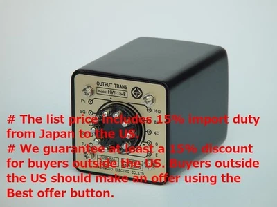 Hashimoto HW-15-5 (Sansui) Out Trans 15W P-P 5K/16,8,4ohm para VT-52,2A3,6BM8,6B4G Foto 1 de 4