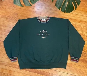 Vintage 90s XL Maine Acadia Loon Novelty Embroidered Crewneck Sweatshirt USA - Picture 1 of 7