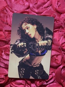 Winter AESPA Dirty Work KPOP Idol Goddess Photo Card Black Curly Rock Fist - Picture 1 of 2