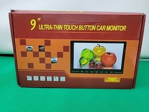 NEW 9" Ultra-Thin Touch Button Car Monitor With Remote Control Open Box  - Picture 1 of 5