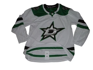Dallas Stars Adidas Authentic White Away Jersey Size 54 XL Fight Strap NWT - Picture 1 of 8
