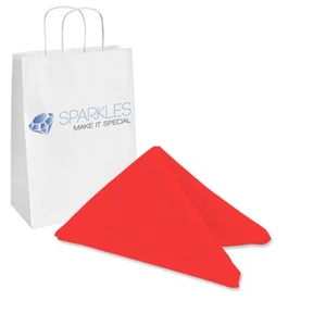 50 pcs 17"x17" inch Polyester Cloth Napkin - Red - Wedding Linen Restaurant qh - Picture 1 of 6