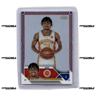 2023 Topps Chrome McDonald's A/A - Aqua/Fuchsia #59 DJ Wagner Rookie /175 - Image 1 of 2