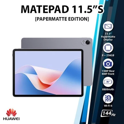 HUAWEI MatePad 11.5"S PaperMatte HarmonyOS PC Tablet (Grey/Wi-Fi Ver./8GB+256GB) - Image 1 of 4