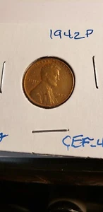 1942 P LINCOLN WHEAT PENNY CENT CHOICE EXTREMELY FINE CONDITION   ba - Picture 1 of 2