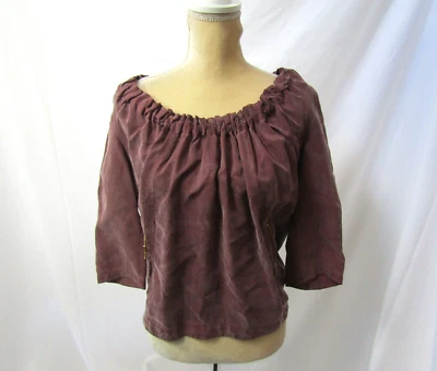 Sita Murt Burgundy Cupro Top Size 40 - Image 1 of 4