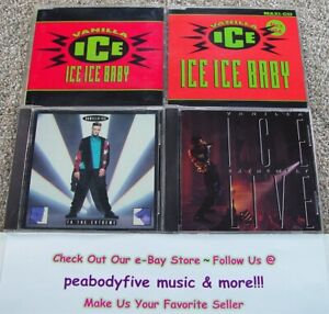 Lot Of 4 VANILLA ICE CDS - Ice Ice Baby, Ice Ice, The Extreme, Extremely Live †