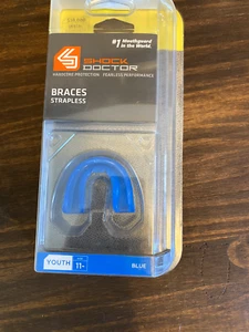 Shock Doctor Braces Strapless Mouth Guard Youth Age 11-, Blue, Sport Fit - Picture 1 of 5