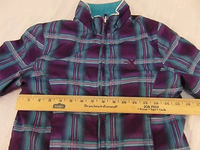 Abrigo chaqueta de invierno de poliéster con cremallera completa azul púrpura Zero Xposure para niñas Foto 1 de 4