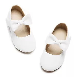 Girls Mary Jane Flat Dress Shoe for Toddler Little Kid Party School 6 Toddler... - Picture 1 of 6