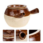 Topbathy 1600ml Pottery Clay Boiling Casserole Cooker With Lid Handle