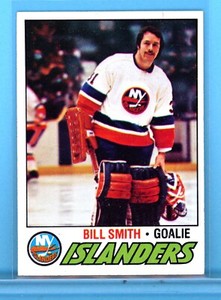 1977-78 TOPPS HOCKEY #229 BILLY SMITH HOF NEW YORK ISLANDERS LOOKY 🤩 🥅 1 B.G