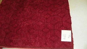 Red Abstract Print Chenille Fabric Upholstery Fabric 1 Yard  R421 - Picture 1 of 1