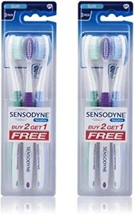 Cepillo de dientes Sensodyne Sensitive dientes suaves sensibles, 3 unidades (paquete de 2) - Imagen 1 de 12