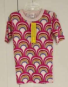 NWT HANNA ANDERSSON Organic Cotton Hello Rainbows Pajama Top - Size 14 (160 cm)