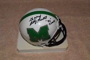 BOBBY PRUETT MARSHALL THUNDERING HERD SIGNED MINI HELMET W/COA - Picture 1 of 2
