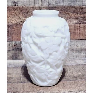 Fenton Dogwood Vaso di Fiori in Vetro Floreale Bianco Alto 11" - Foto 1 di 4