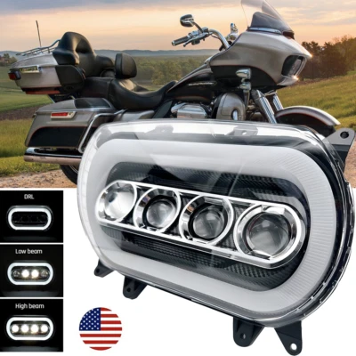 Faro LED haz alto bajo DRL para Road Glide 2015/16/17/18/19/20/21/22/2023 Foto 1 de 4