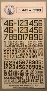 Tauro Decals 1/48 AMI SQUADRON NUMBERS AND SERIALS 48-536 - Picture 1 of 2