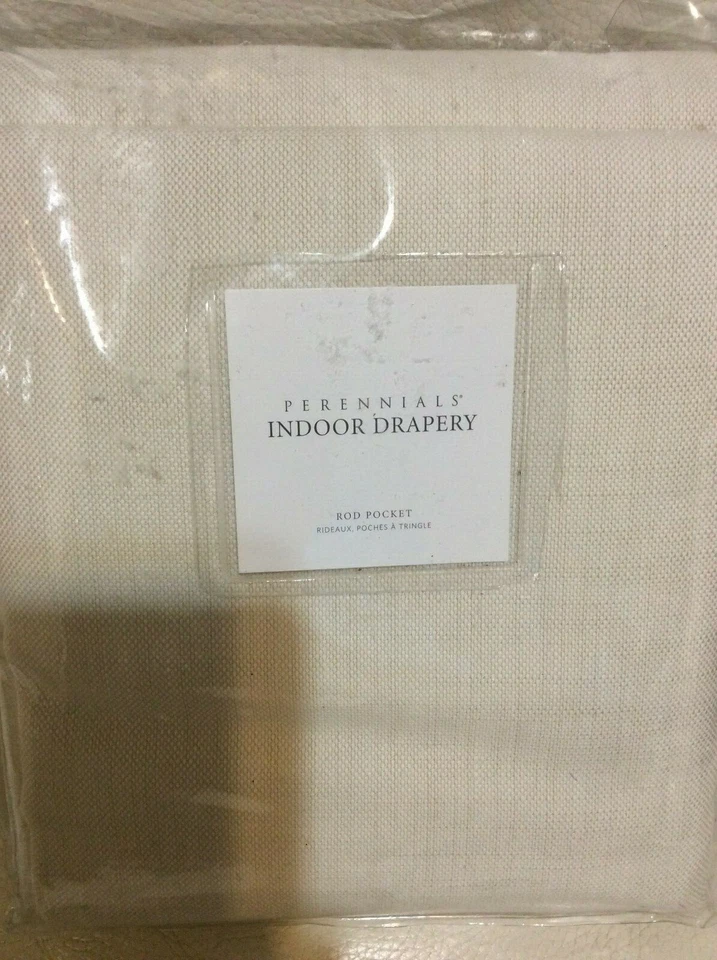 Restoration Hardware Perennials 经典亚麻编织垂褶 50x84 天然杆上衣 — 第 1/1 张图片