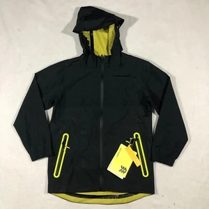 All In Motion Jacket Kids Small 6/7 Target Waterproof Shell Zip Black NEW $30 - Picture 1 of 16