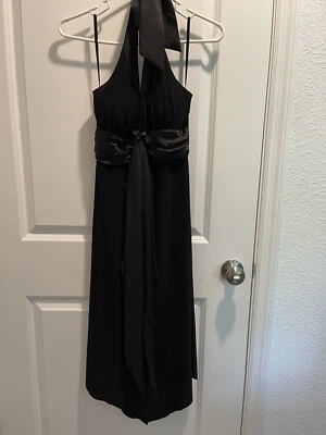 Vestido halter negro Body Central talla pequeña Foto 1 de 4