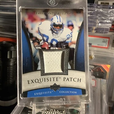 2006 EXQUISITE BARRY SANDERS PATCH # 47/50 DETROIT LIONS HOF  - Image 1 of 2