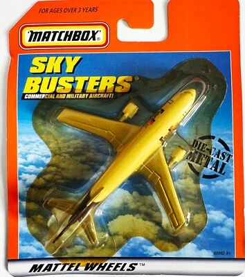 Matchbox Sky Busters - FEDEX A300B Airbus Airliner - Carcasa de almeja amarillenta Foto 1 de 2