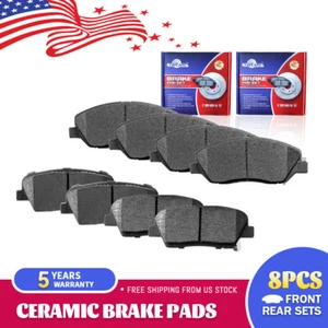 Pastillas de freno de disco delanteras y traseras de cerámica para Hyundai Santa Fe Kia Borrego Sedona - Imagen 1 de 6