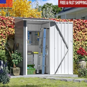 Outdoor Storage Shed Galvanized Steel Tool Storage Water Resistant Lockable Door - Picture 1 of 7