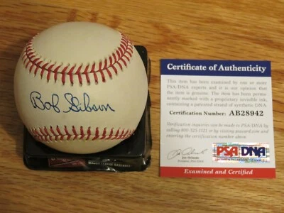 HOFer BOB GIBSON signed ST LOUIS CARDINALS National League Baseball PSA AB28942 - Image 1 of 2