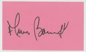 Tarjeta de índice firmada por Anne Bancroft 3 x 5 autógrafo certificado PSA/DNA CERTIFICADO DE AUTENTICIDAD auténtico - Imagen 1 de 2