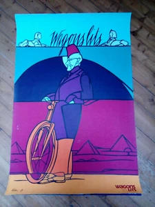 Valério ADAMI, Large Original Serigraph 1989 (90 X 60 Cm) Wagons Lits - Picture 1 of 3
